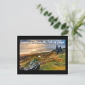 Grüße von der Insel Skye Postkarte (Stehend Vorderseite)