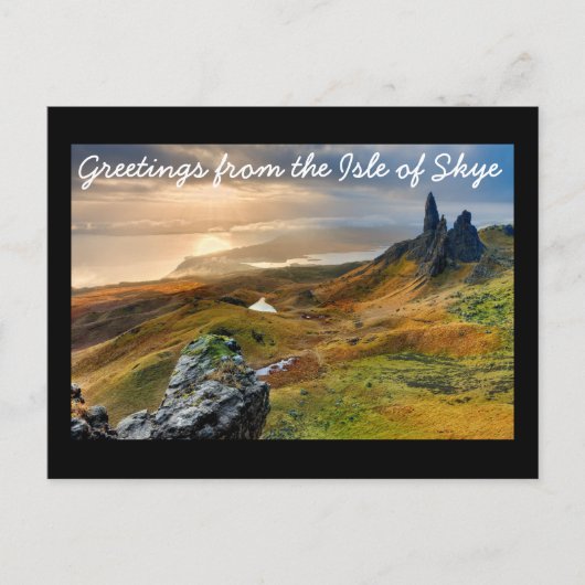 Grüße von der Insel Skye Postkarte (Vorderseite)