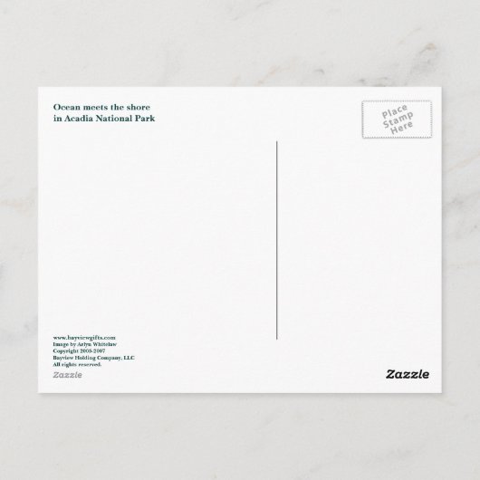 Grüße von der Küste Maines Postkarte (Rückseite)