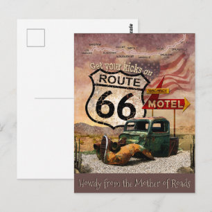 Grüße von der Mother of Roads Postkarte