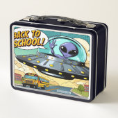 Grüße von der Mutterschaft (auch Schulbus genannt) Metall Brotdose (Rückseite)