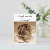 Grüße von der Nordsee! Postkarte (Stehend Vorderseite)