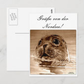 Grüße von der Nordsee! Postkarte (Vorne/Hinten)