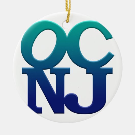 Grüße von der Ozean-Stadt NJ Keramik Ornament (Vorne)