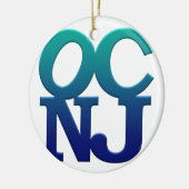 Grüße von der Ozean-Stadt NJ Keramik Ornament (Links)