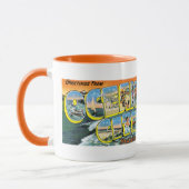 Grüße von der Ozean-Stadt, NJ Tasse (Links)