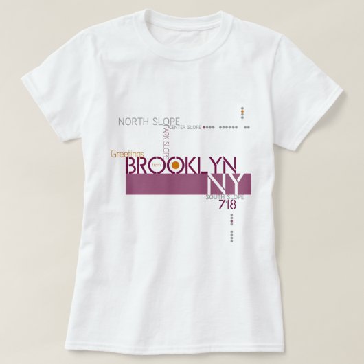 Grüße von der Park-Steigung, Brooklyn T-Shirt (Design vorne)