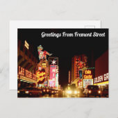 Grüße von der Postkarte Fremont Street (Vorne/Hinten)