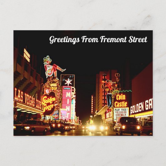 Grüße von der Postkarte Fremont Street (Vorderseite)