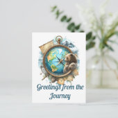 Grüße von der Reise Postkarte (Stehend Vorderseite)