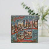 Grüße von der Route 66 Winter Großbuchstabe (Stehend Vorderseite)