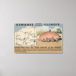 Grüße von der Schwein-Hauptstadt der Welt Leinwanddruck