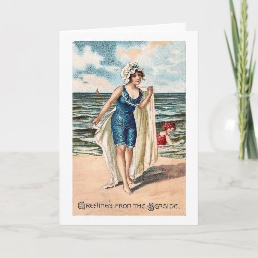 Grüße von der Seeseite - Vintage Postkarte #2 (Vorderseite)