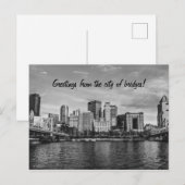 Grüße von der Stadt der Brücken! Pittsburgh Postkarte (Vorne/Hinten)