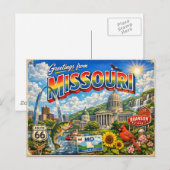 Grüße von der State Postkarte  (Vorne/Hinten)