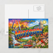 Grüße von der State-Postkarte Postkarte (Vorne/Hinten)