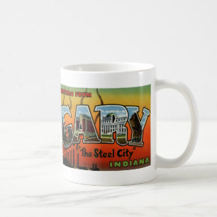 Grüße von der Vintagen Postkarten-Tasse Garys Kaffeetasse