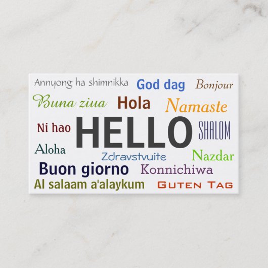 Grüße von der Welt Visitenkarte (Vorderseite)