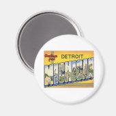 Grüße von Detroit Michigan Magnet (Vorderseite/Rückseite)