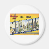 Grüße von Detroit Michigan Magnet (Vorne)