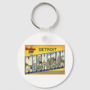 Grüße von Detroit Michigan Schlüsselanhänger