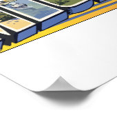 Grüße von Detroit Michigan, Vintag Poster (Ecke)