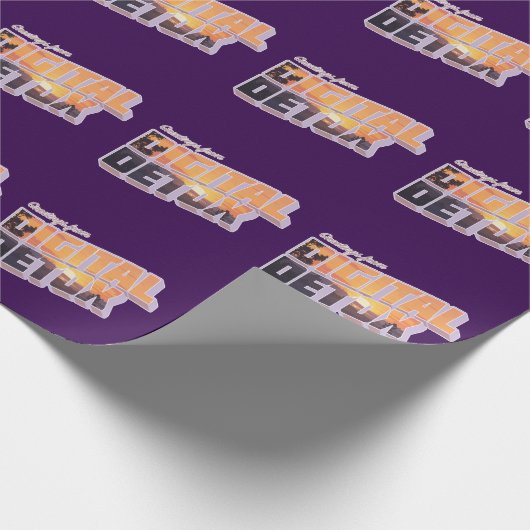 Grüße von Digital Detox Geschenkpapier (Ecke)