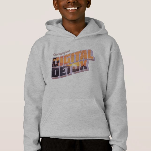 Grüße von Digital Detox Hoodie (Vorderseite)