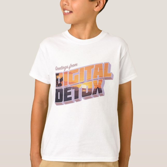 Grüße von Digital Detox T-Shirt (Vorderseite)