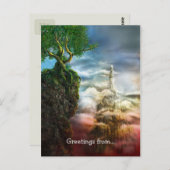 Grüße von... Dis aliter visum est - Postkarte (Vorne/Hinten)