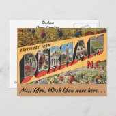 Grüße von Durham Postkarte (Vorne/Hinten)