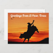 Grüße von El Paso, Texas Rodeo Postcard Postkarte (Vorne/Hinten)
