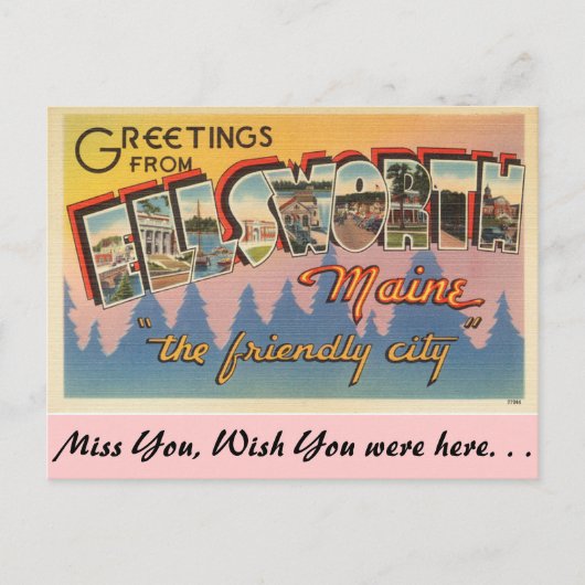 Grüße von Ellsworth Postkarte (Vorderseite)