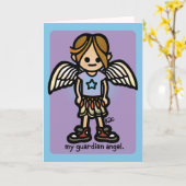 Grüße von Engeln. Karte (Gelbe Blume)