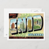 Grüße von Enid Oklahoma US City Postkarte (Vorne/Hinten)