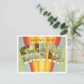 Grüße von Erie, Pennsylvania Vintage Travel Postkarte (Stehend Vorderseite)