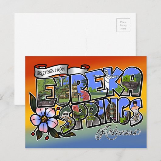 Grüße von Eureka Springs Postkarte (Vorne/Hinten)