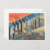 Grüße von Falmouth Cape Cod, Massachusetts Postkarte (Vorne/Hinten)