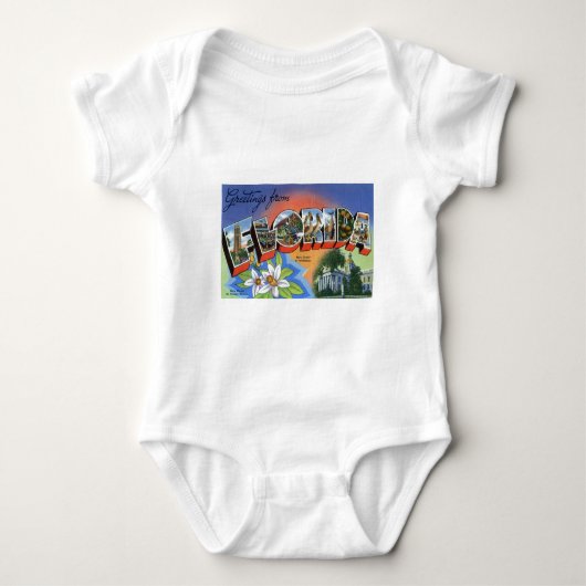 Grüße von Florida Baby Strampler (Vorderseite)