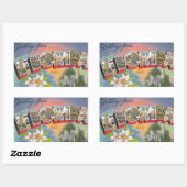 Grüße von FLORIDA Rechteckiger Aufkleber (Blatt)