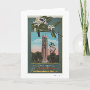 Grüße von Florida u. vom Bild des Gesangs Karte