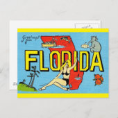 Grüße von Florida Vintage Travel - Postkarte (Vorne/Hinten)