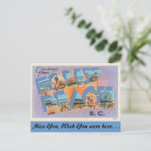 Grüße von Folly Beach Postkarte (Stehend Vorderseite)