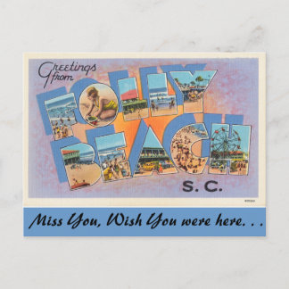 Grüße von Folly Beach Postkarte