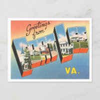 Grüße von Fort Lee, Virginia Vintage Travel