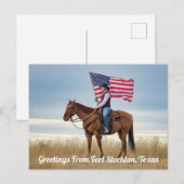 Grüße von Fort Stockton, Texas Postkarte (Vorne/Hinten)