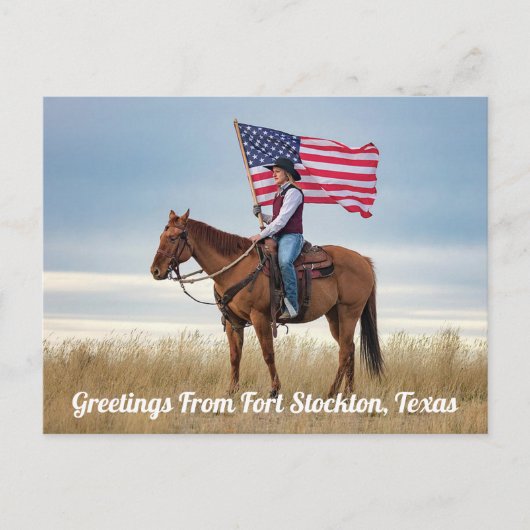 Grüße von Fort Stockton, Texas Postkarte (Vorderseite)