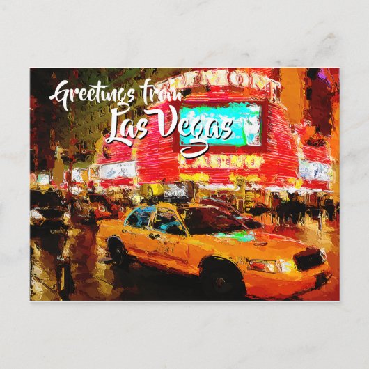 Grüße von Fremont Street Las Vegas Postkarte (Vorderseite)