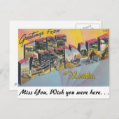 Grüße von Ft. Lauderdale, florida Postkarte (Vorne/Hinten)