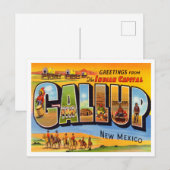 Grüße von Gallup, New Mexico Travel Postkarte (Vorne/Hinten)